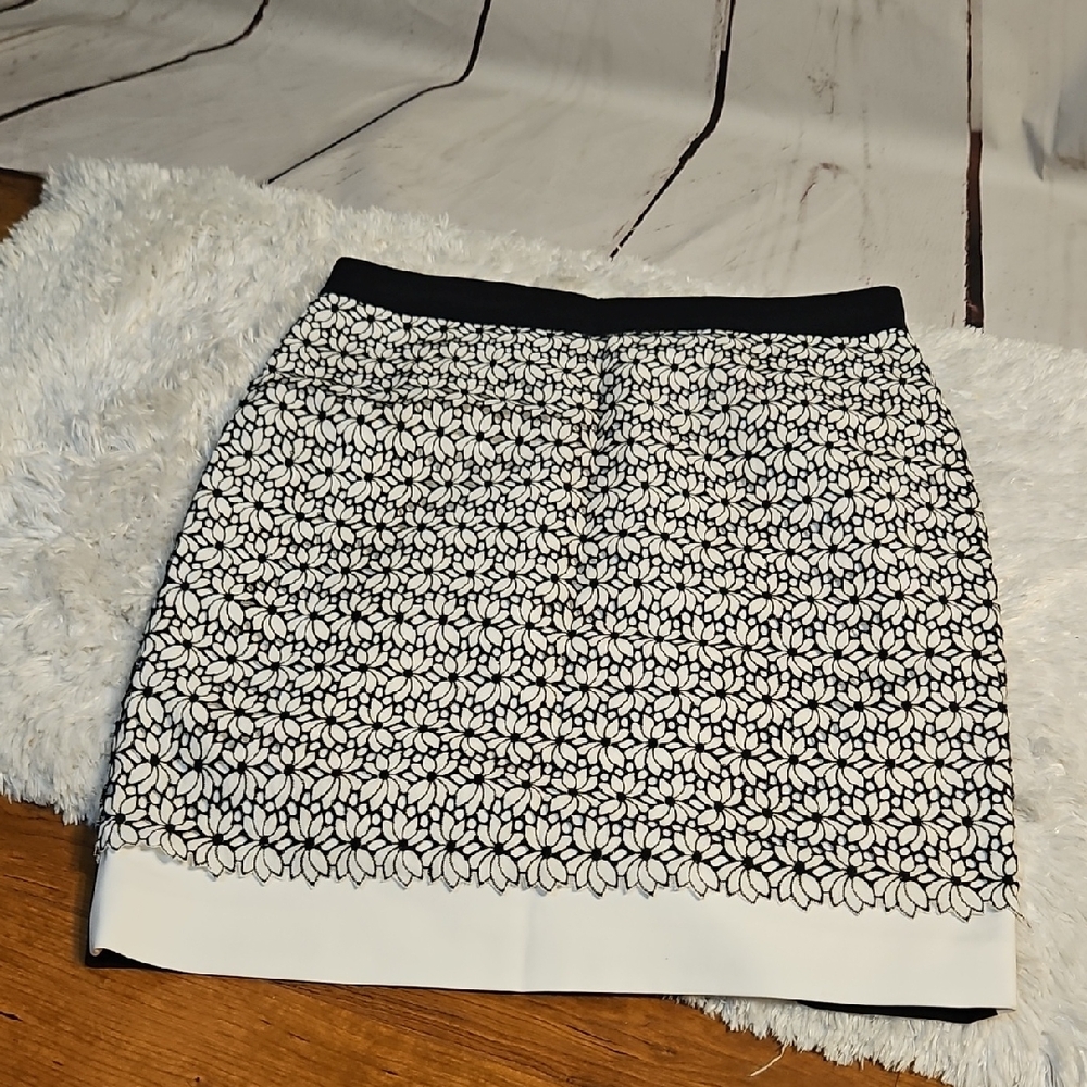 ANTONIO MELANI Black and White Mini‎ Pencil Skirt
